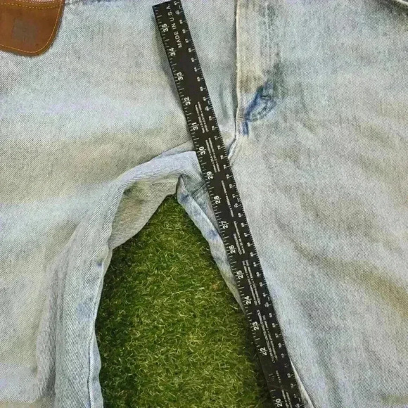 Wrangler Riggs Workwear Jeans Distressed Whiskered Blue Jeans Men's 36x30 4422 - Picture 9 of 11